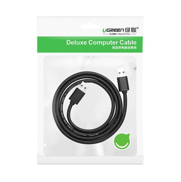 Кабель UGREEN US102 USB 2.0 A Male to A Male Cable 1m (Black)(10309) UGR-10309 фото