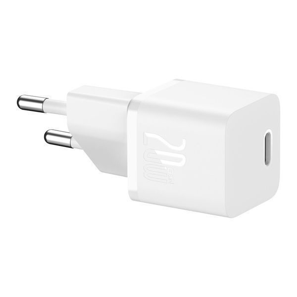 Мережевий зарядний пристрій Baseus GaN5 Fast Charger(mini) 1C 20W EU White CCGN050102 фото