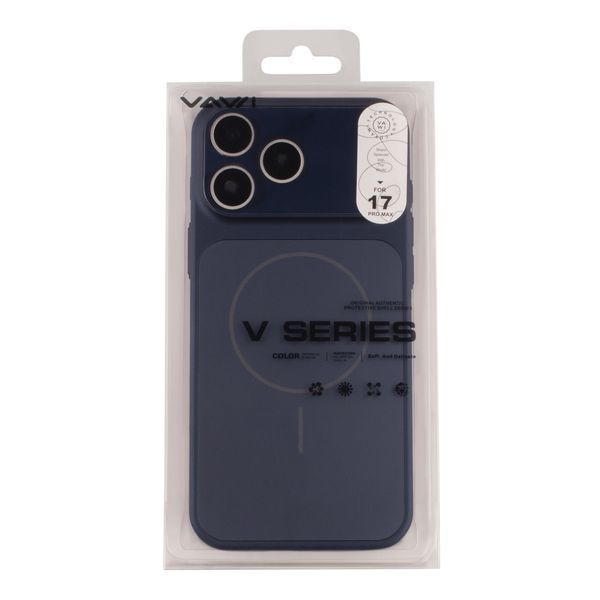 Чехол AG-Glass Lens Protection with Magsafe для iPhone 17 Pro Max Dark Blue 555-04400 фото