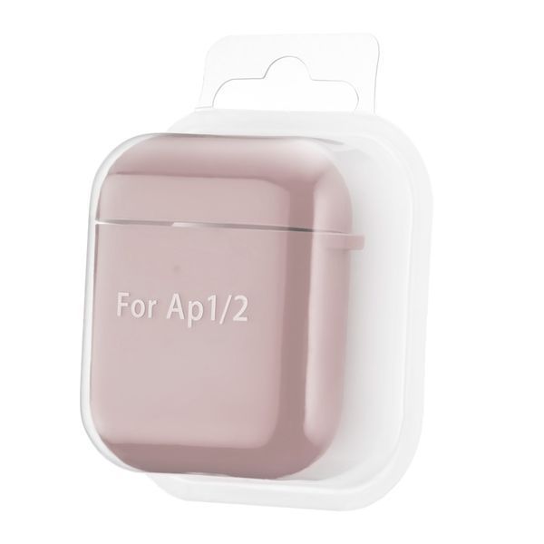 Силіконовий чохол 2,5mm з мікрофіброю для AirPods 1/2 Pink Sand 203-00155 фото