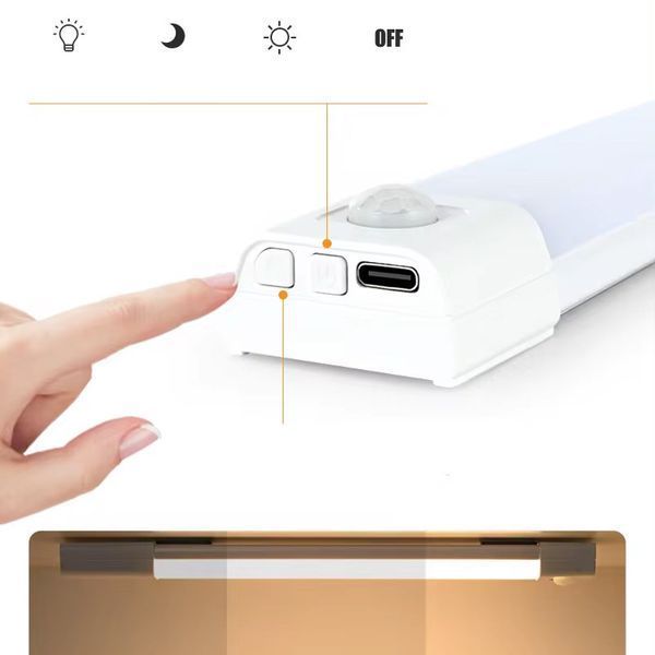 Сенсорний світильник LED з датчиком руху MZ-L3201 (37*22,5*400mm) white 656-03759 фото
