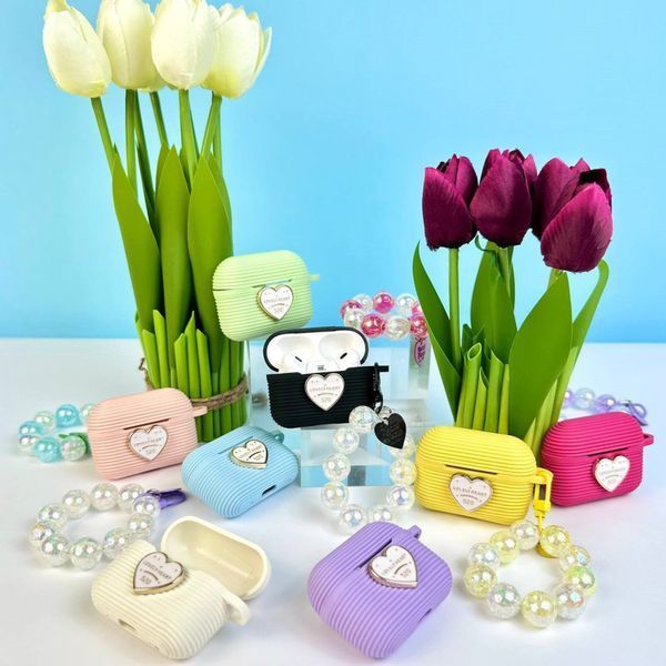 Силиконовый чехол Silicone case Lovely Heart для наушников AirPods Pro Green 203-00469 фото