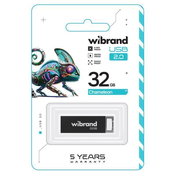 Флеш-накопичувач Wibrand USB 2.0 Chameleon 32Gb Black WI2.0/CH32U6B фото