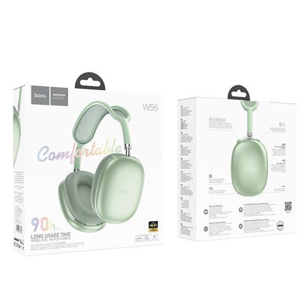Беспроводные наушники HOCO W55 Pleasing BT headphones Green 656-01653 фото