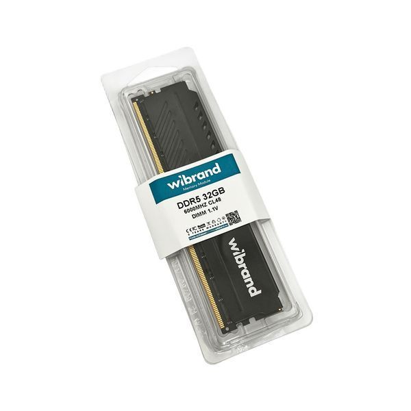 Оперативная память DDR5 Wibrand 32GB 6000MHz CL48 DIMM Heatsink Black WI6000DDR5D/32GB фото