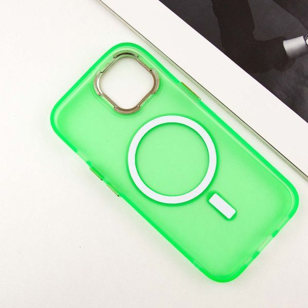 Чохол TPU+PC Lily with MagSafe для Apple iPhone 13 (6.1") Neon Green 214-03628 фото