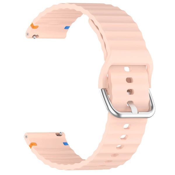 Силіконовий ремінець Wavy для Smart Watch 20mm Light Pink 212-01682 фото