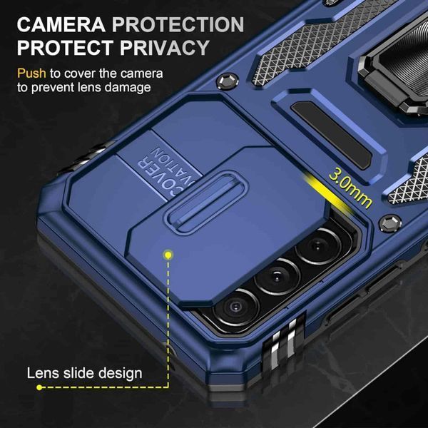 Ударостійкий чохол Camshield Army Ring для Samsung Galaxy A53 5G Navy Blue 777-05134 фото