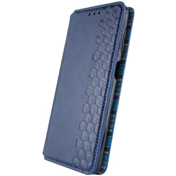 Шкіряний чохол-книжка GETMAN Cubic для Oppo A3 4G / A3x 4G/ A40m Синій 555-01619 фото