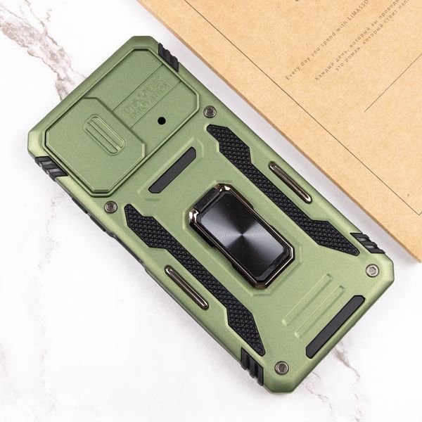 Ударостійкий чохол Camshield Army Ring для Xiaomi Poco X5 5G / Note 12 5G Army Green 777-05084 фото