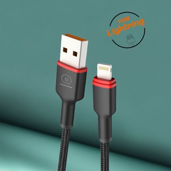 Кабель WUW-X203 USB Lightning 2,4А black 6972573336210 фото