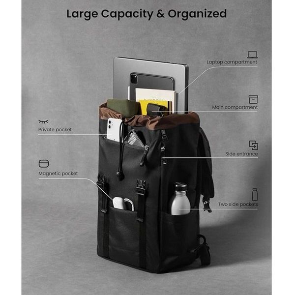 Рюкзак Tomtoc VintPack-TA1 22L Laptop Backpack Dark 15.6 Inch/22L (TA1M1D2) 656-03407 фото