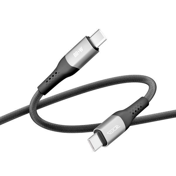 Кабель Ridea RC-US42 UltraStrong Type-C to Type-C 60 W 2 m Чорний 209-00311 фото