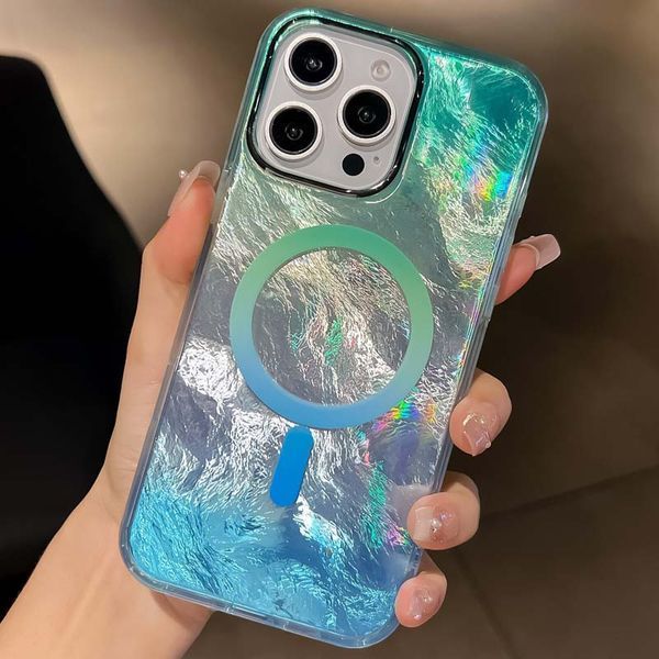 Чехол TPU Shiny Mountain (MagFit) для Apple iPhone 16 Pro (6.3") Green / Blue 555-02868 фото