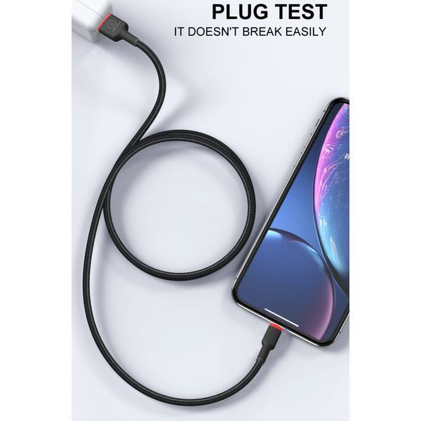 Кабель WUW-X203 USB Lightning 2,4А black 6972573336210 фото