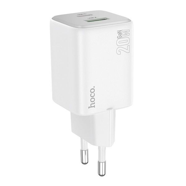 Мережевий зарядний пристрій HOCO N41 Almighty PD20W+QC3.0 charger White 656-01374 фото