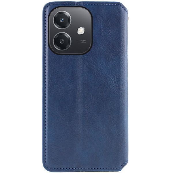 Шкіряний чохол-книжка GETMAN Cubic для Oppo A3 4G / A3x 4G/ A40m Синій 555-01619 фото