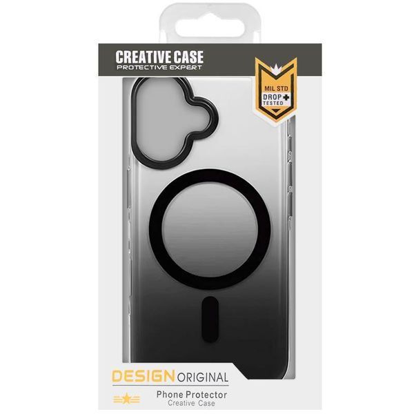 Чехол TPU+PC Phantom with MagSafe для Apple iPhone 16 (6.1") Black 555-02968 фото
