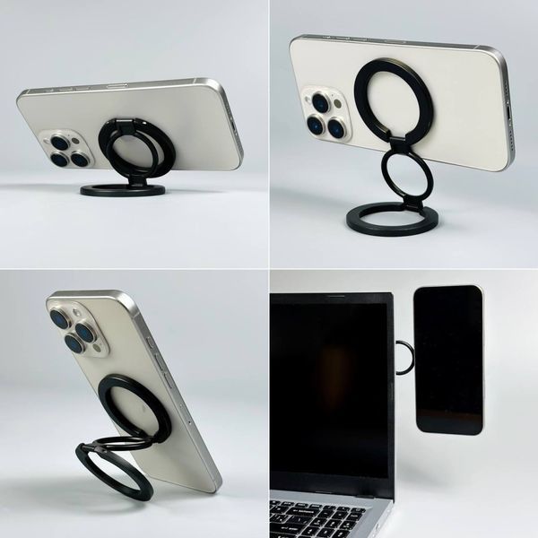 Держатель телефона Universal Magnetic Ring Black 201-00135 фото