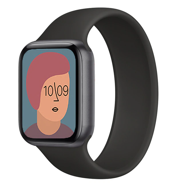 Силіконовий монобраслет для Apple Watch 38/40/41 mm 150 mm Чорний 212-00336 фото