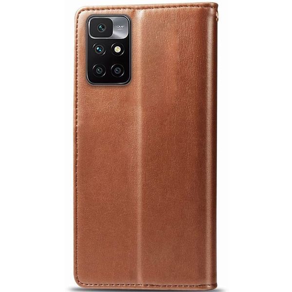 Кожаный чехол-книжка GETMAN Gallant (PU) для Xiaomi Redmi 10 Brown 777-06500 фото