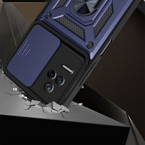 Ударостійкий чохол Camshield Serge Ring для Xiaomi Poco F4 Blue 777-04567 фото