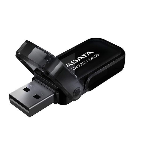 Флеш-накопичувач ADATA USB 2.0 AUV 240 64Gb Black AUV240-64G-RBK фото