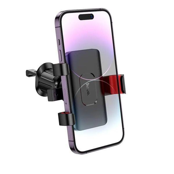 Тримач для мобільного HOCO H21 Dragon automatic clamp car holder(air outlet) Red Black 656-00495 фото