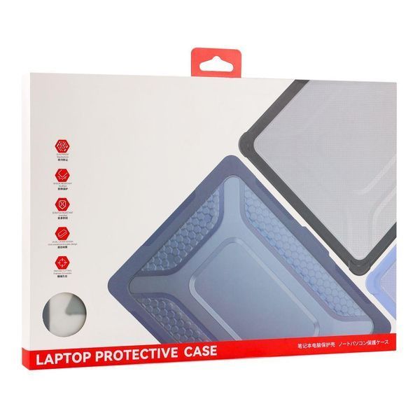 Накладка TPU+PC Hex Shield для MacBook Air 15" 2025/2024/2023 (M4 A3114/M3 A3114/M2 A2941) Dark blue 777-07801 фото