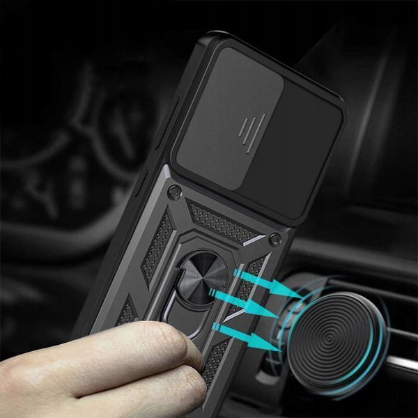 Ударопрочный чехол Camshield Serge Ring для Xiaomi Poco M6 Pro 5G Black 777-04354 фото