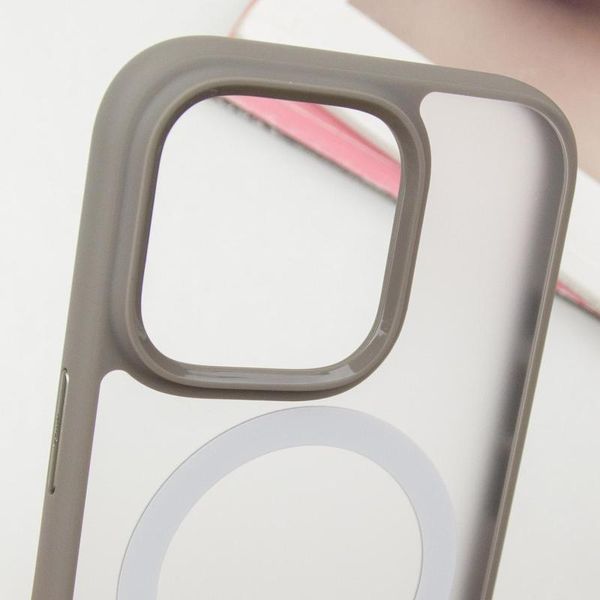 TPU+PC чохол Blueo Skin Friendly Frosted with MagSafe для Apple iPhone 16 Pro Max (6.9") Grey 777-07928 фото