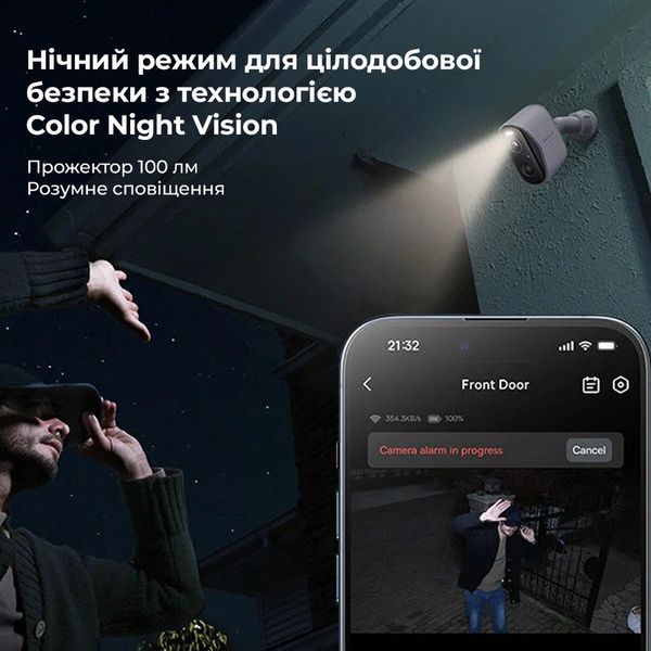 Дополнительная IP камера видеонаблюдения Baseus Security N1 Outdoor Camera 2K White S0ST002130 фото