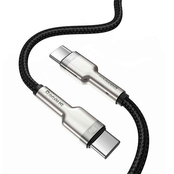 Кабель Baseus Cafule Series Metal Data Cable Type-C to Type-C 100W 1m Black CATJK-C01 фото