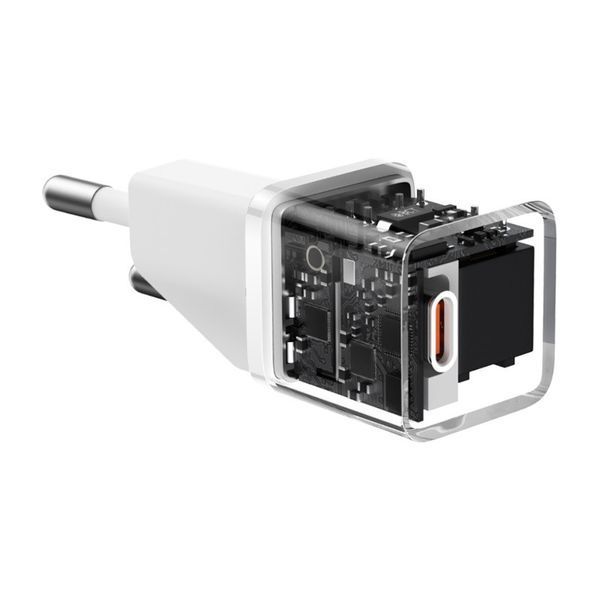 Мережевий зарядний пристрій Baseus GaN5 Fast Charger(mini) 1C 20W EU White CCGN050102 фото