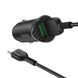 Автомобільний зарядний пристрій HOCO Z39 Farsighted dual port QC3.0 18W set(Type-C) Black 656-00336 фото 1