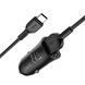 Автомобільний зарядний пристрій HOCO Z39 Farsighted dual port QC3.0 18W set(Type-C) Black 656-00336 фото 2