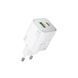 Мережевий зарядний пристрій HOCO N41 Almighty PD20W+QC3.0 charger White 656-01374 фото 1