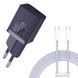 СЗУ Baseus GaN5 Fast Charger mini PD30W (1USB-C) + кабель Type-C to Type-C (P10110902) Midnight Purple ILSO-00000076503-3 фото