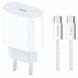 Мережевий зарядний пристрій Amaya E69S PD35W (1USB-C) + кабель Type-C to Type-C white 656-08069 фото 1