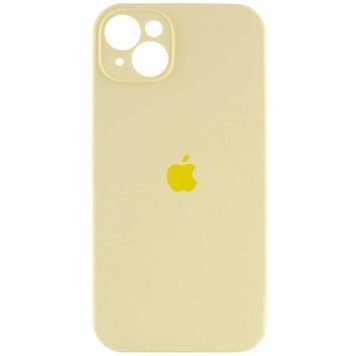 Чехол Silicone Case Full Size with Frame для iPhone 15 Plus Crem Yellow 208-05057 фото