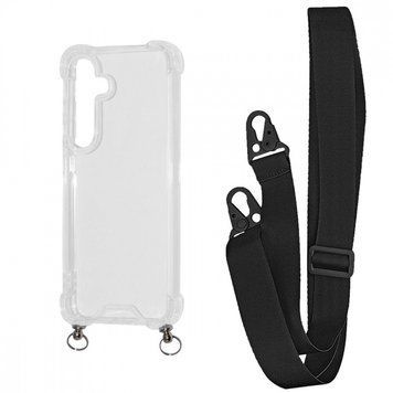Чехол WAVE Clear Case With Strap для Samsung Galaxy A35 Black 208-05168 фото