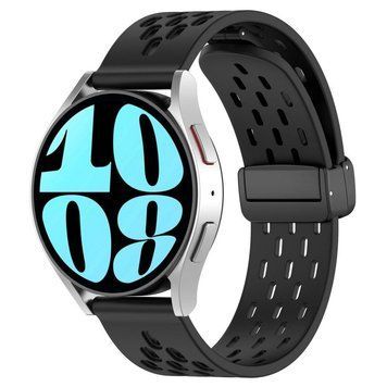 Ремешок Универс 20mm Silicone With Magnetic для Samsung/Amazfit/Huawei Black 212-02715 фото