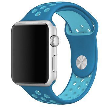 Силиконовый ремешок с перфорацией для Apple Watch 38/40/41 mm Сине-голубой 212-00134 фото