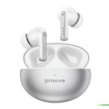Беспроводные наушники Proove Thunder Buds TWS with ANC Серебристые 202-00277 фото