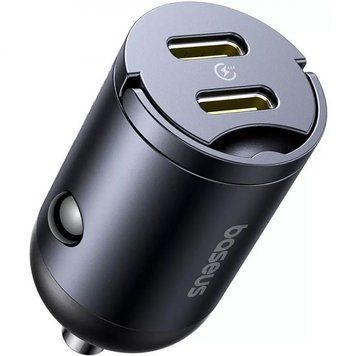 АЗУ Baseus Tiny Star Mini Car Charger 2xType-C 30W Black C00035001121-03 фото