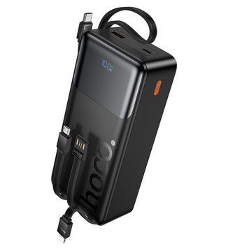 Power Bank Hoco J156B Founder 30000mAh 22.5W+PD20W (with cable Type-C+Micro+Lightning+USB) Black 216-00169 фото