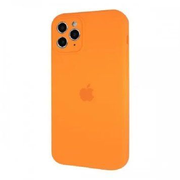 Силиконовый чехол с квадратными бортиками для iPhone 11 Pro Max Orange 208-00899 фото