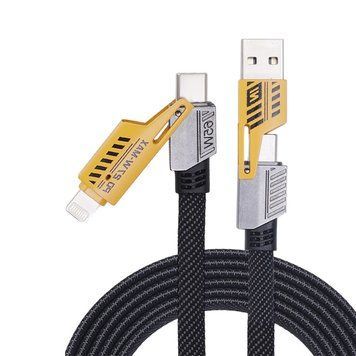 Кабель WUW-X207 USB 3 in 1 65 W black 6972573336524 фото
