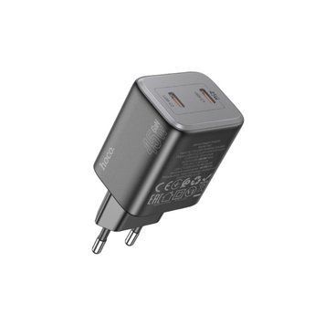 Мережевий зарядний пристрій HOCO N42 Elogiado dual-port PD45W(2C) charger Black 656-01375 фото