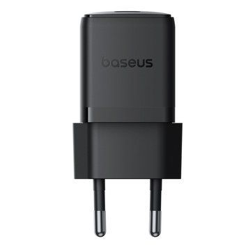 Сетевое зарядное устройство с кабелем Baseus Palm Fast Charger 1C 20W EU Cluster Black (with Baseus Cable USB-C to USB-C 60W ) 1m P10111602113-01 фото
